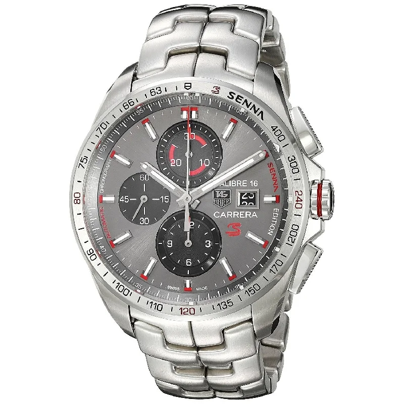Men's Chronograph Watches for Temperature Monitoring-Tag Heuer Men's CBB2010.BA0906 Carrera Senna Chronograph Automatic Stainless Steel Watch