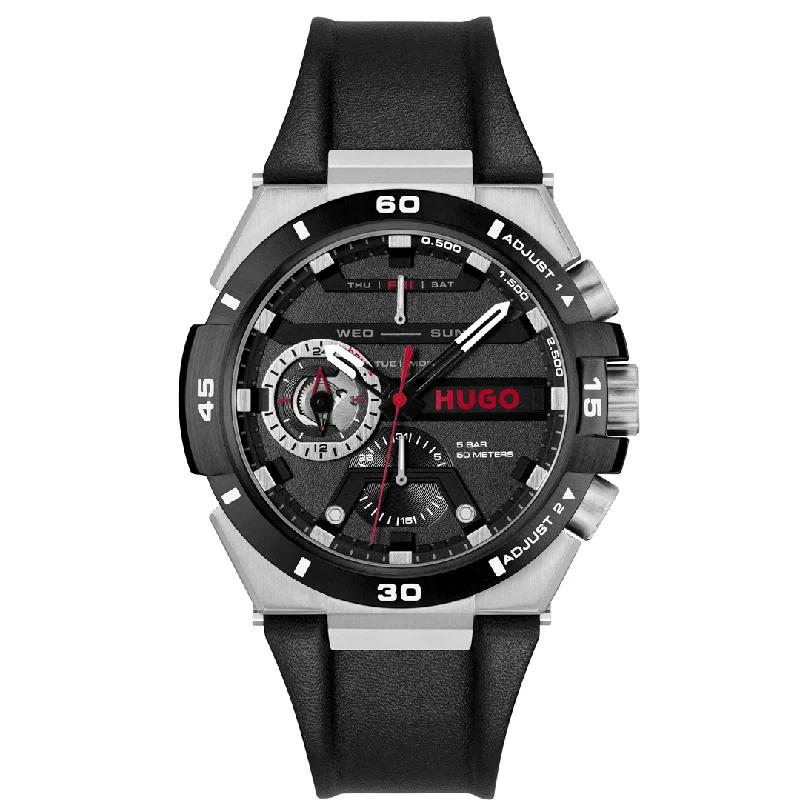 Men's Quartz Watches with Hygrometer Feature-HUGO, WILD