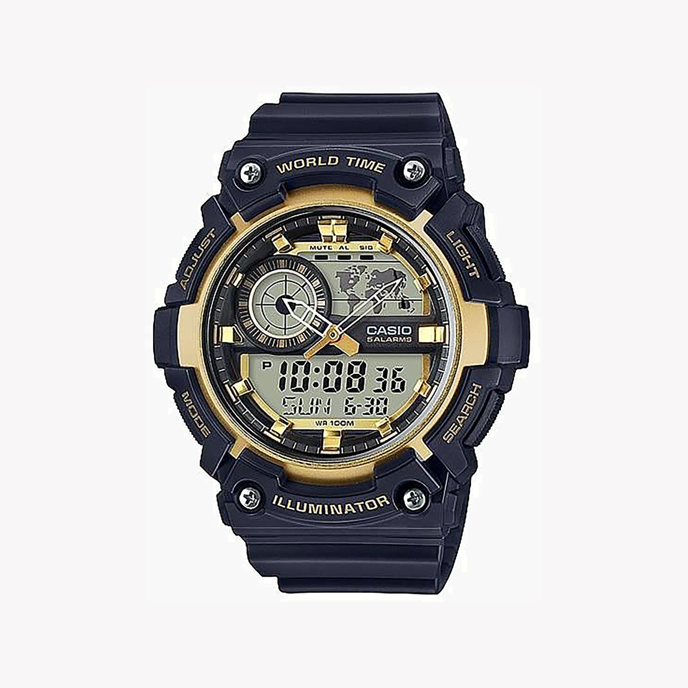 Men's Digital Watches for Humidity Monitoring-Casio Men's Black Resin Watch, Digital Display | AEQ-200W-9AVDF