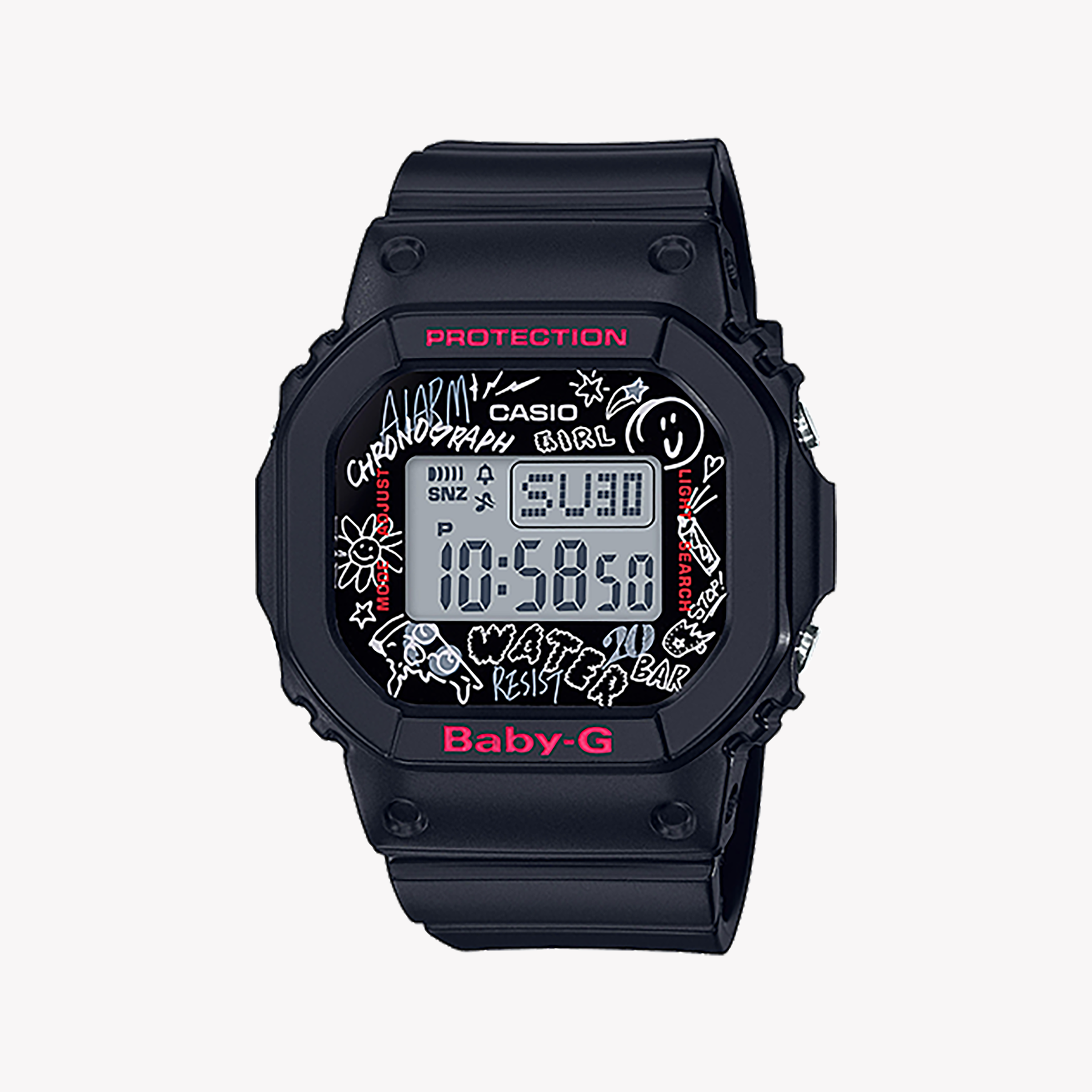 Digital Watches for Men with Compass Feature-CASIO BABY-G BGD-560SK-1DR - BOLD ADVENTURE & STYLE UNISEX DIGITAL WATCH