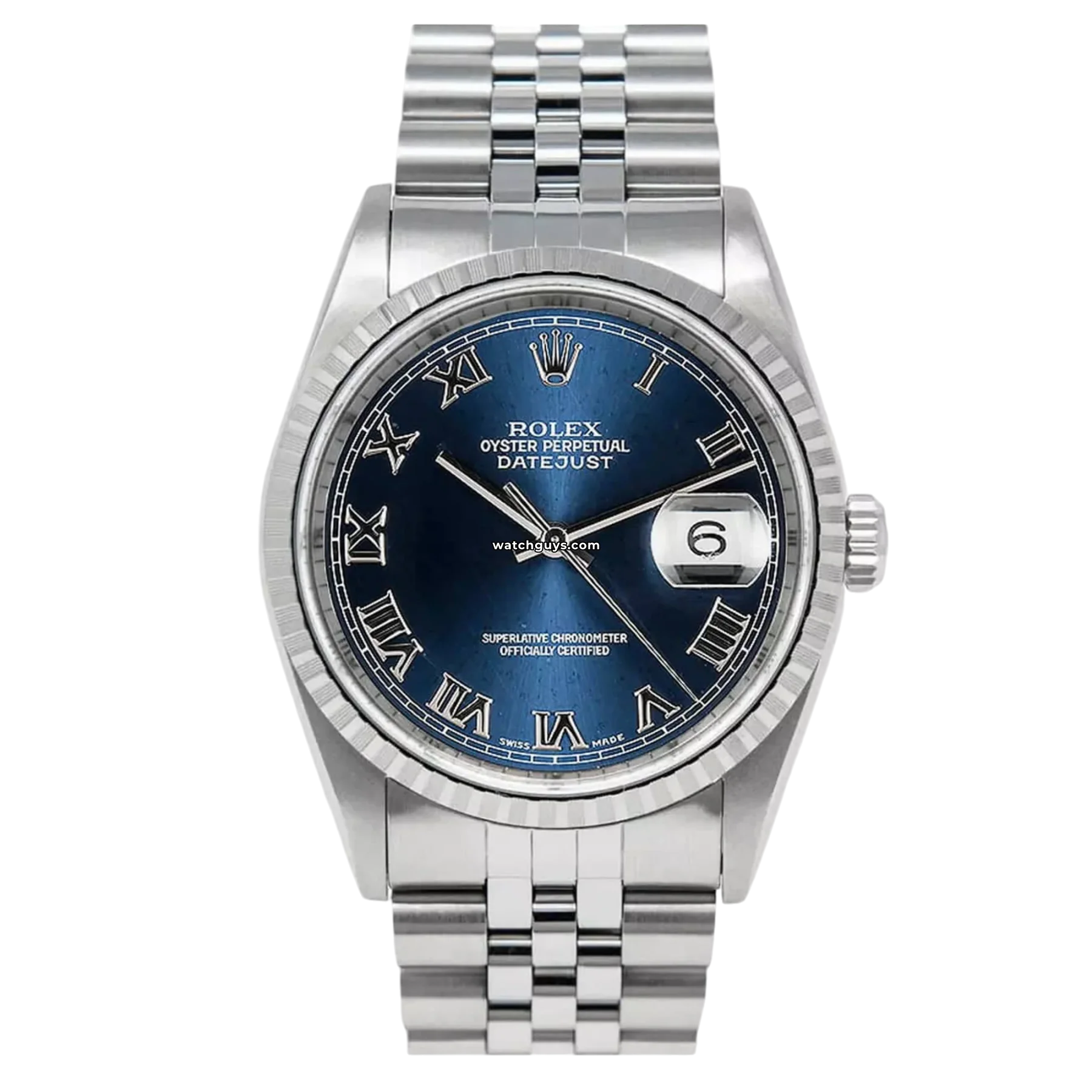 Women's Rolex Analog Watches-Rolex Datejust 16220 Blue Dial