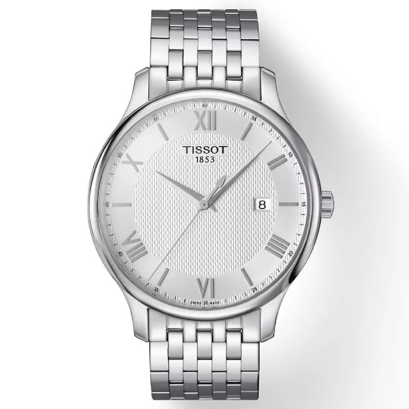 Women's Heritage Watches with Thermometer Function-Tissot T-Classic Silver Dial Men 42mm