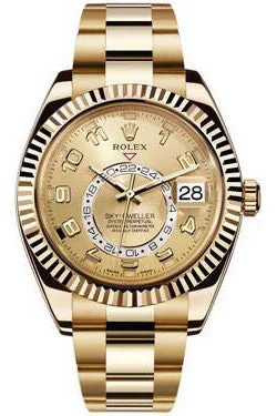 men's Rolex watches with diamond accents -​Rolex - Sky-Dweller Yellow Gold
