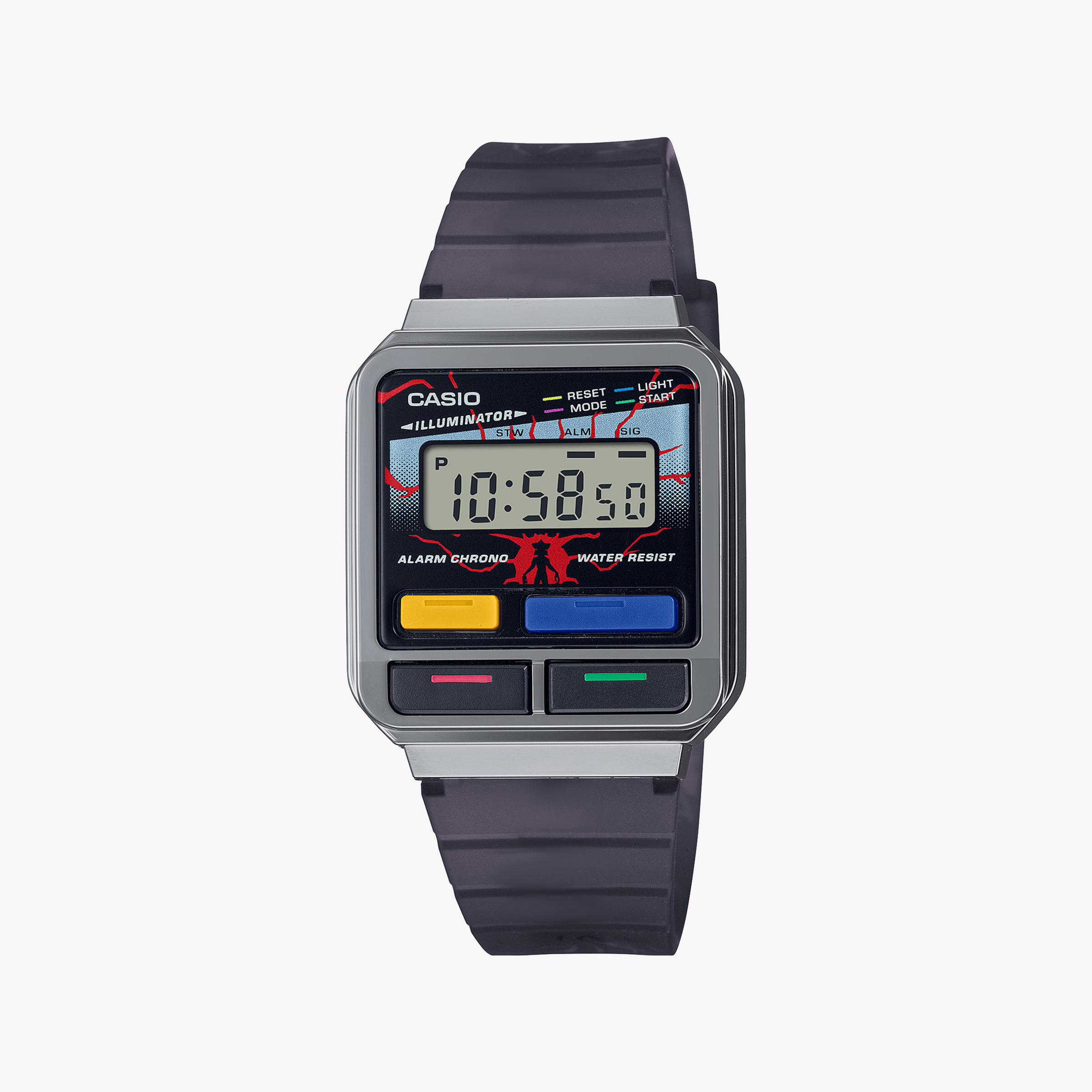 Men's Digital Watches for Travelers-Casio Unisex Silver Resin Watch, Digital Display | A120WEST-1ADR
