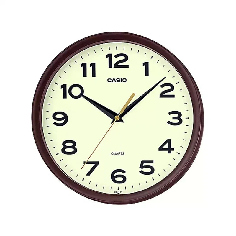 Solar Powered Clocks for Eco-Friendly Options-CASIO WALL CLOCK - IQ-151-5DF