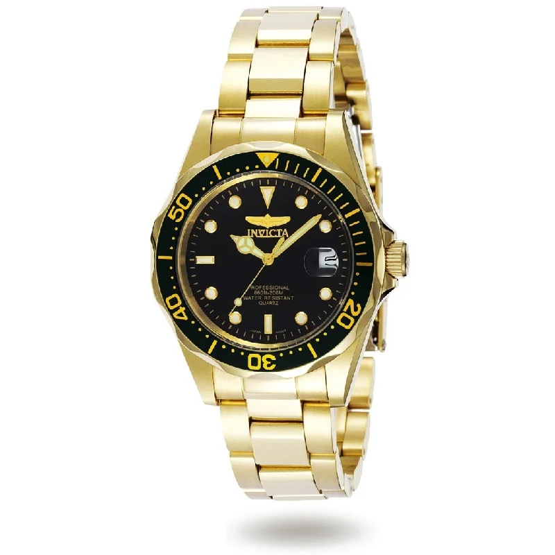 Men's Chronograph Watches with Radio Frequency-Invicta Men's 8936 Pro Diver Gold-Tone Stainless Steel Watch