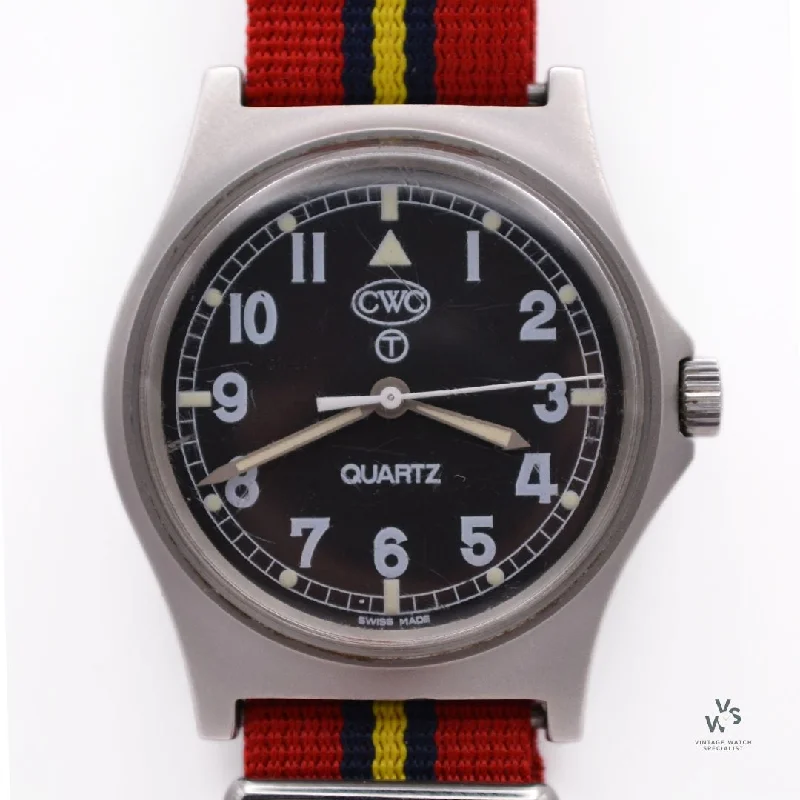 Men's Military Watches for High-End Collectors-CWC G10 Quartz - Military Field Watch - Caseback 6645-99 - C.1990