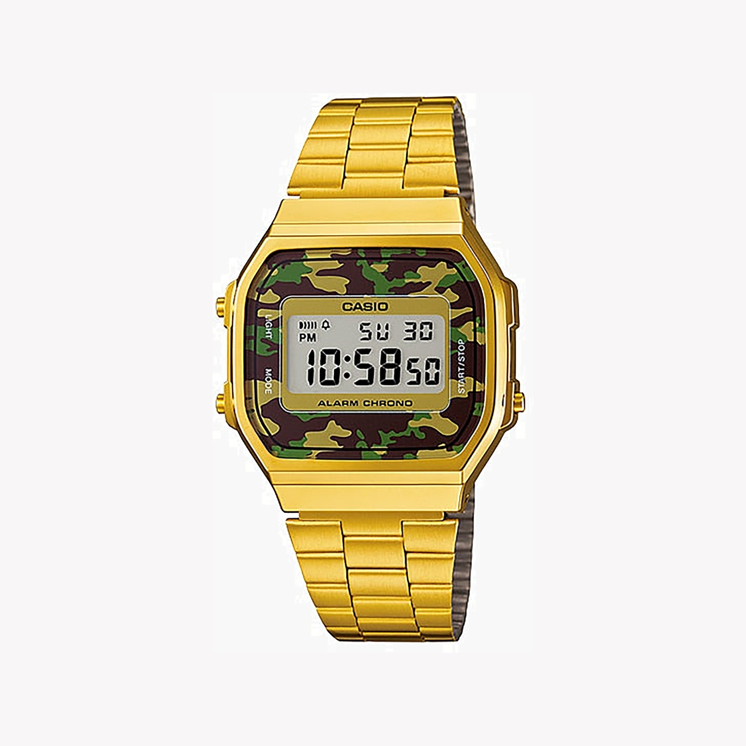 Men's Digital Watches with Dual Time Zones-CASIO A168WEGC-3DF ELEGANCE - LUXURY GOLD TONE DIGITAL WATCH FOR ACTIVE LIFESTYLES