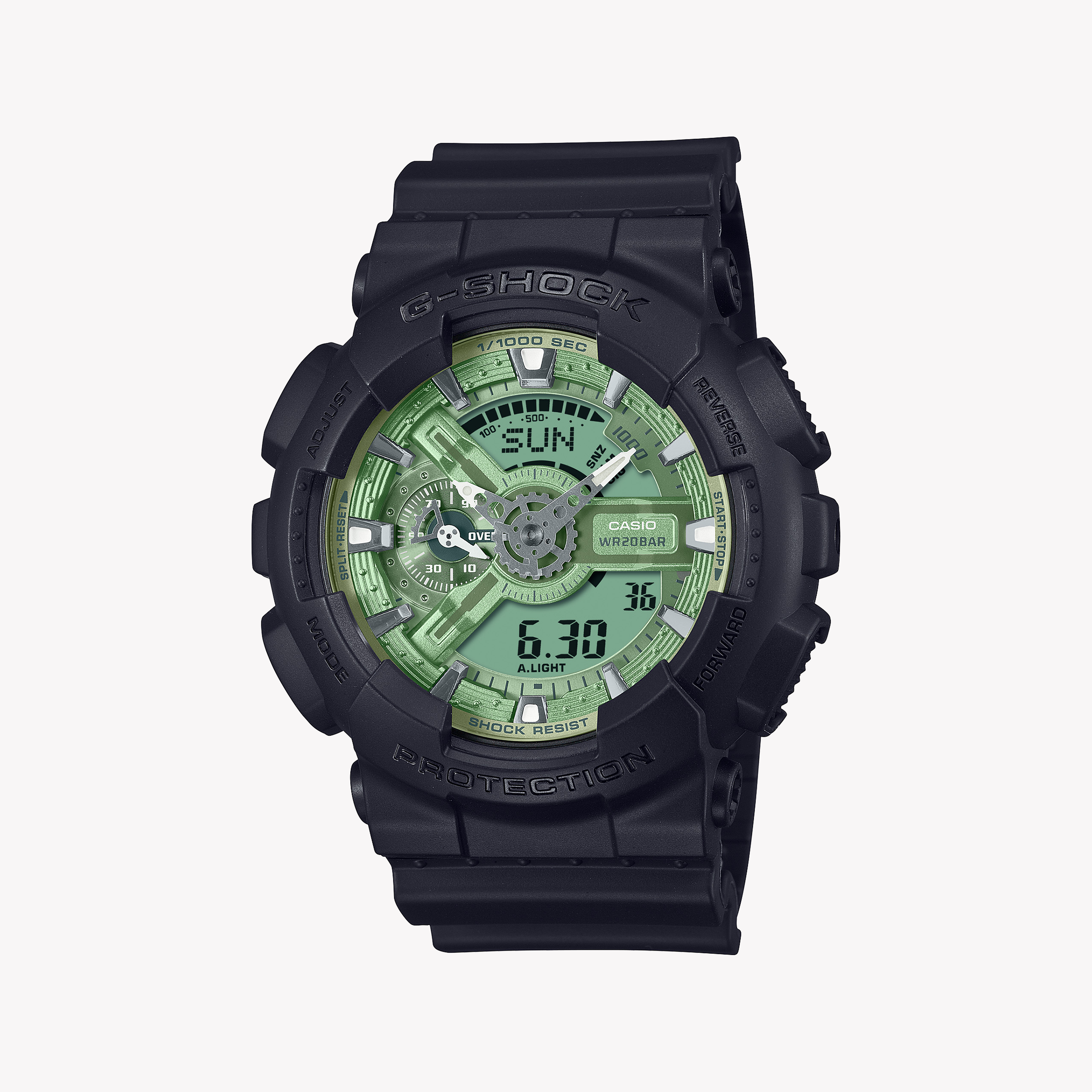 Men's Digital Watches with UV Sensor-G-SHOCK Men's Black Resin Watch, Digital Dial | GA-110CD-1A3DR