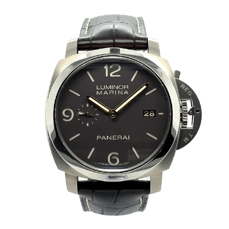 Women's Military Watches with Thermometer Function-Panerai Luminor Marina 1950 3 Days PAM00351 - Certified Pre-Owned