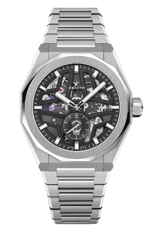 Men's Monogrammed Style Dress Watches for Family Crests-Zenith Defy Skyline Skeleton 03.9300.3620/78.I001