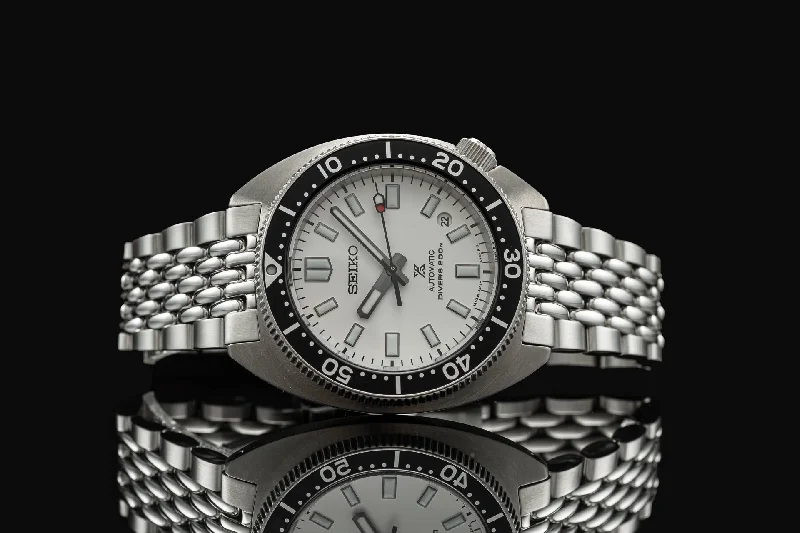 Men's Seiko Thick Case Watches-Beads of Rice Bracelet (Seiko SPB31x Slim Turtle)