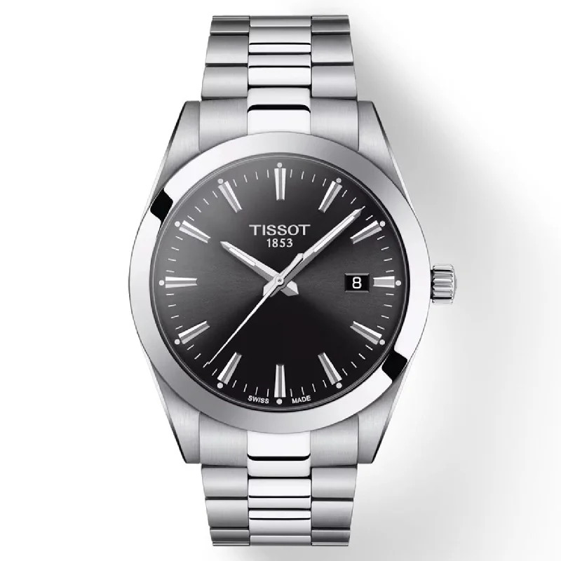 Women's Heritage Watches for Birthday Gifts-Tissot T-Classic Black Dial Men 40mm