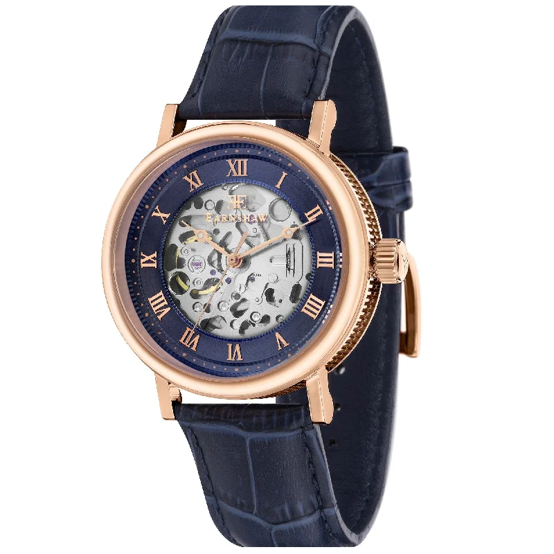 Men's Smart Design Dress Watches with Smart Features-Thomas Earnshaw Blue Beaufort Automatic Watch ES-8806-03
