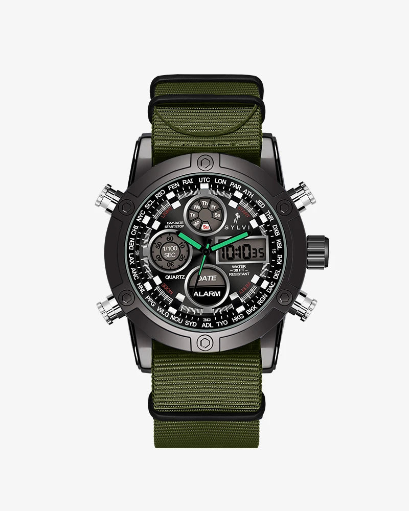 Men's Military Watches for Independence Day-Iconic Green Nylon