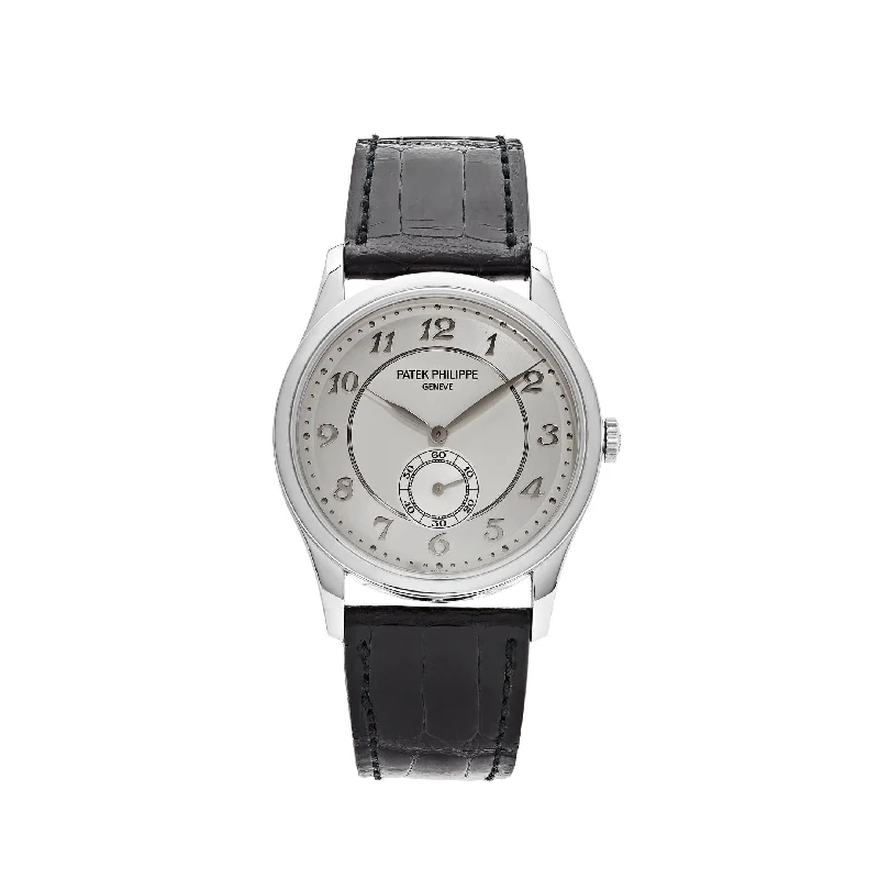 Men's Patek Philippe Watches with Radio Frequency-Patek Philippe Calatrava 5196P-001 Platinum Silver Dial
