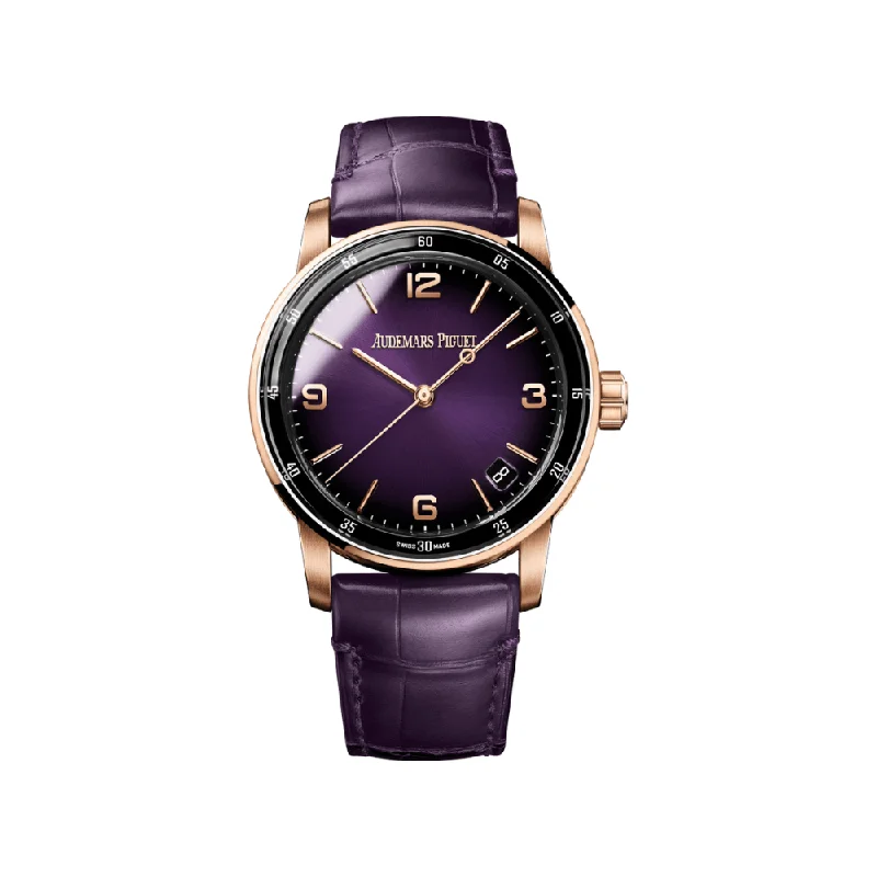 Men's Audemars Piguet Customized Design Watches-Audemars Piguet Selfwinding Code 11.59 15210OR.OO.A616CR.01 Smoked Purple Dial