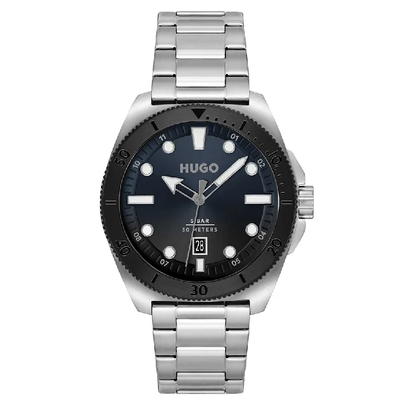 Men's Quartz Watches with GPS Navigation-HUGO, VISIT