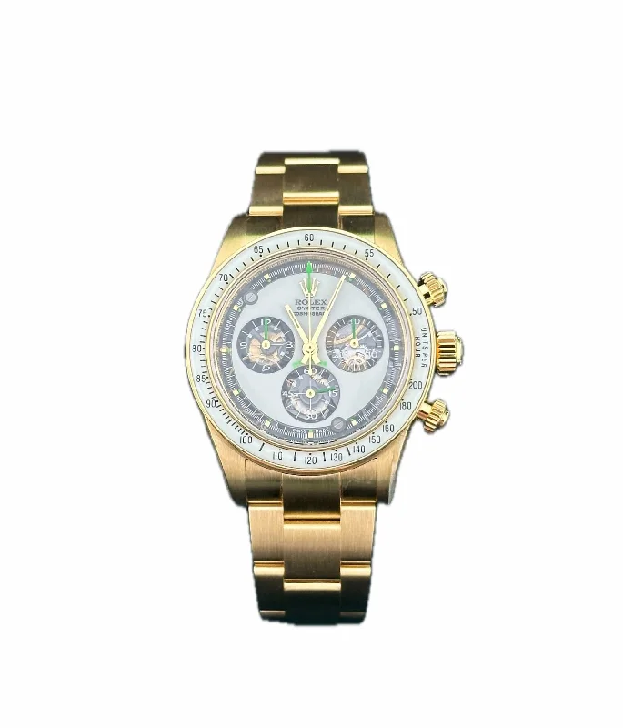 Why invest in a Rolex Daytona men's chronograph timepiece -Rolex Daytona Artisans de Genève Yellow Gold Full Lume Dial and Bezel