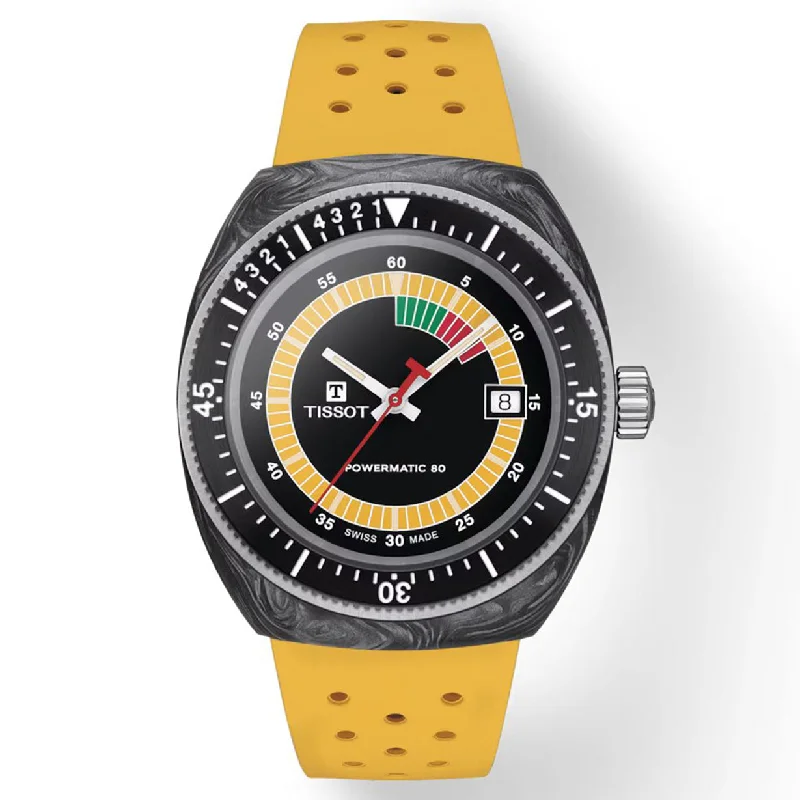 Women's Heritage Watches with UV Sensor-Tissot T-Sport Black Dial Men 41mm