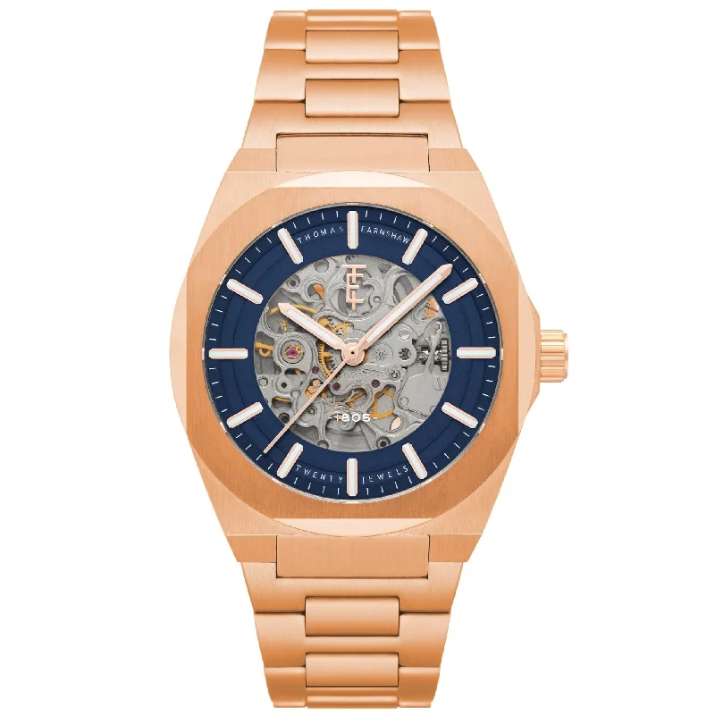 Men's Quartz Movement Design Dress Watches for Precision Timekeeping-Thomas Earnshaw Fowler Skeleton Automatic Watch ES-8263-77