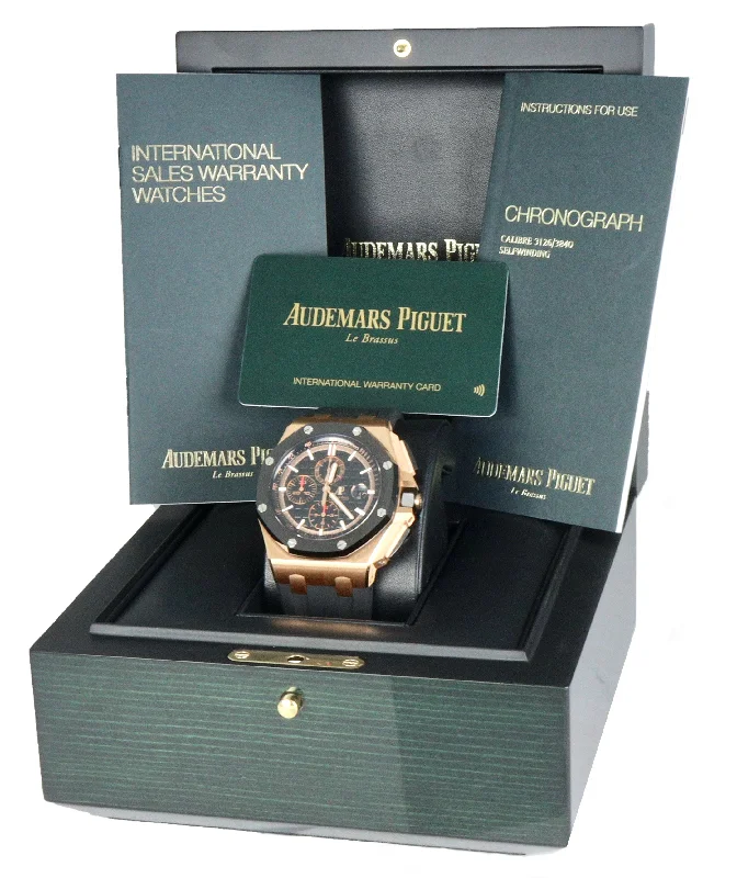 Audemars Piguet Formal Event Design Watches for Women-NEW DEC 2020 Audemars Piguet Royal Oak Offshore Chrono 2640118K Rose Gold Watch