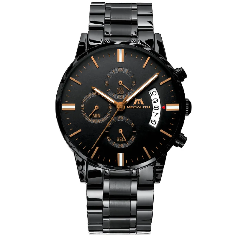 Men's Chronograph Watches with Advanced Navigation-0105M | Quartz Men Watch | Stainless Steel Band