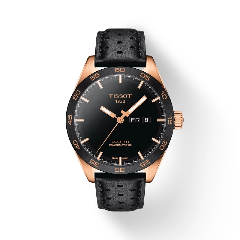 Women's Heritage Watches with Pilot's Watch Design-Tissot T-Sport Black Dial Men 45mm