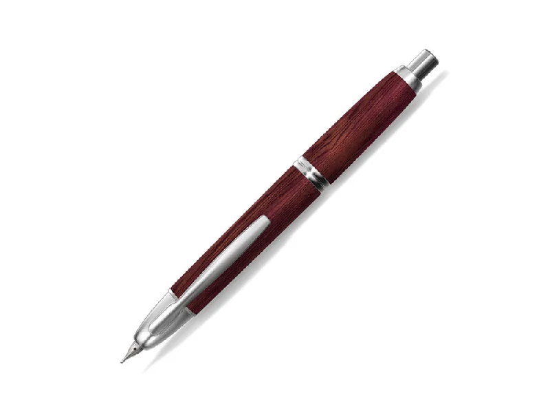 Men's Pilot Watches with International Brand Recognition-Pilot Capless Wooden Fountain Pen, Birch wood, Red, FC-2500RR-R