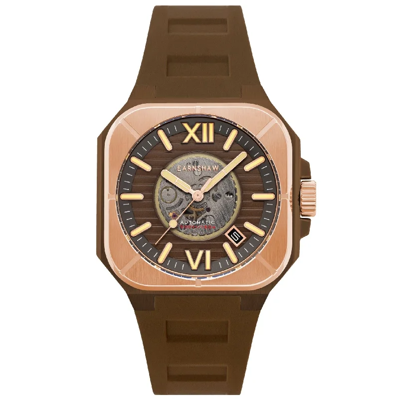 Men's Unique Shape Design Dress Watches for Fashion Statement-Thomas Earnshaw Armoury Skeleton Automatic Watch ES-8258-01