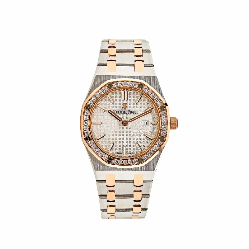 Men's Audemars Piguet Occasional Style Watches-Audemars Piguet Royal Oak 67651SR.ZZ.1261SR.01 'Ladies' Quartz Rose Gold Stainless Steel Diamond Bezel
