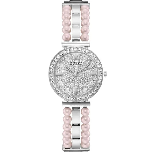 Women's Pilot Watches with Aviation Theme-Guess Gala Silver Dial Women 30mm GW0531L1