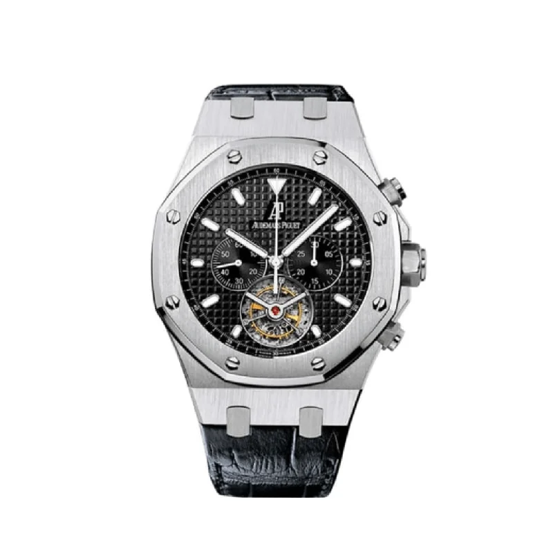 Men's Audemars Piguet Small Size Watches-Audemars Piguet Royal Oak 25977ST.OO.D002CR.01 Chronograph Tourbillon Stainless Steel
