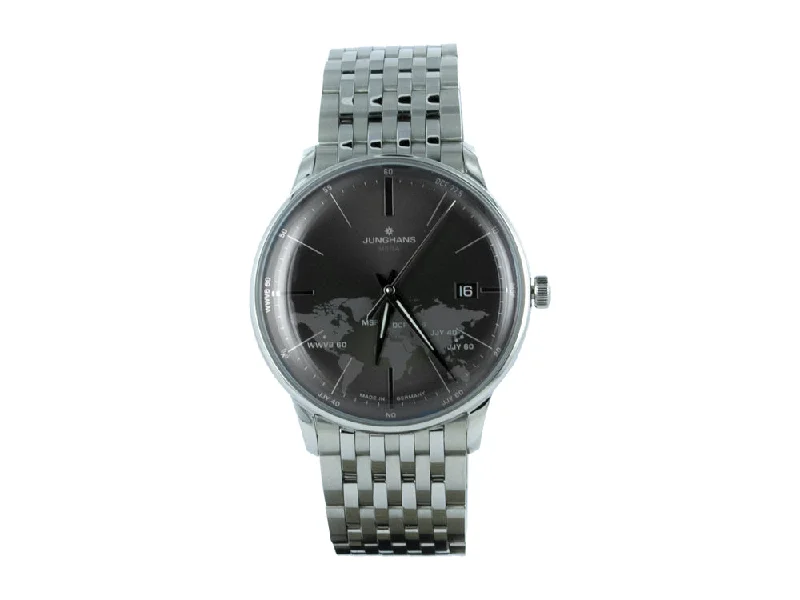 Men's Quartz Watches for Birthday Gifts-Junghans Meister MEGA Radio-Controlled Quartz Watch, 38,4mm, Black, 058/4803.44