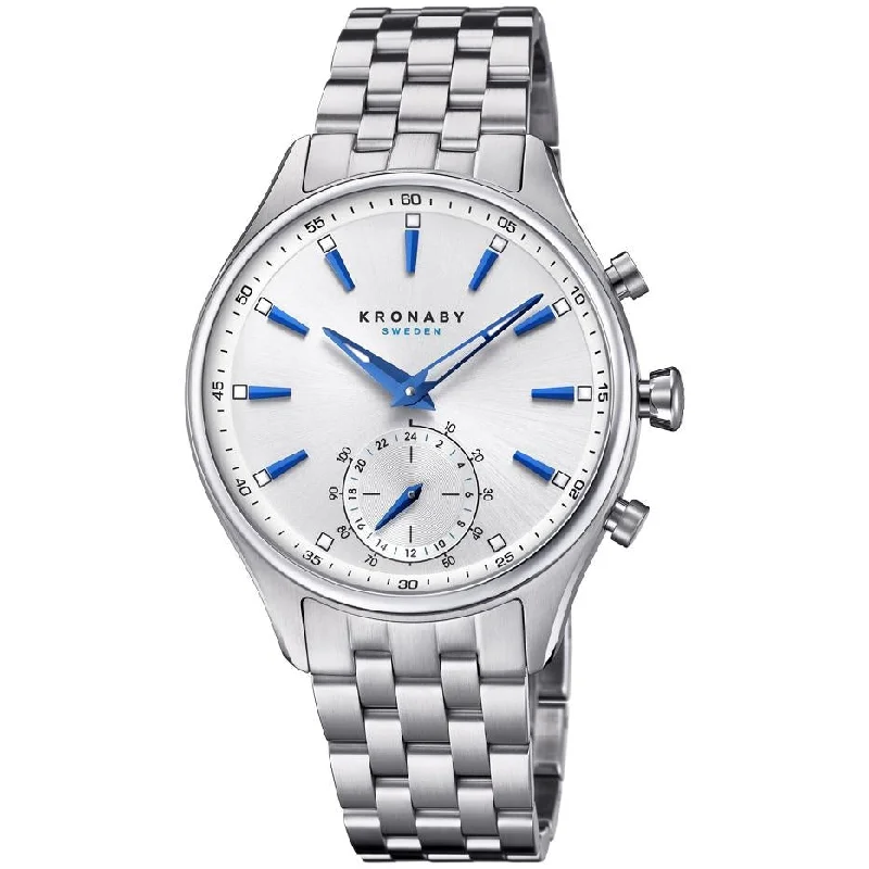 Kronaby S3121/1 Men's Silver Sekel Hybrid Smartwatch