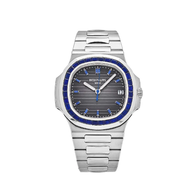 Men's Patek Philippe Watches for Business Meetings-Patek Philippe Nautilus 5711/111P-001 Platinum Blue Sapphire