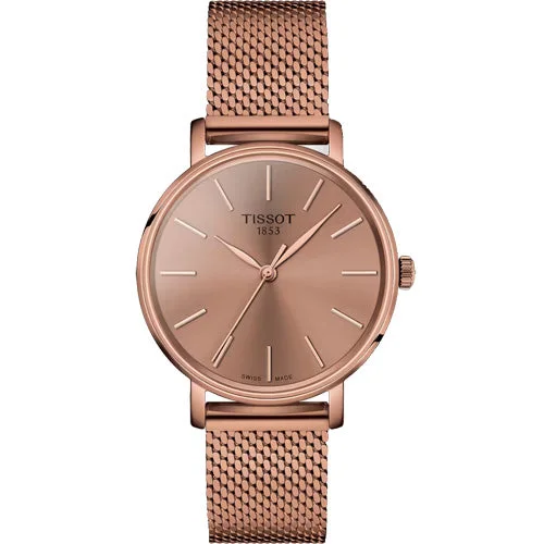 Women's Heritage Watches for Mountain Climbing-Tissot T-Classic Pink Dial Women 34mm