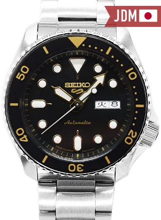 Men's Seiko Romantic Dinner Design Watches-Seiko 5 Sports “Sports Style” Gilt Ref. SBSA007