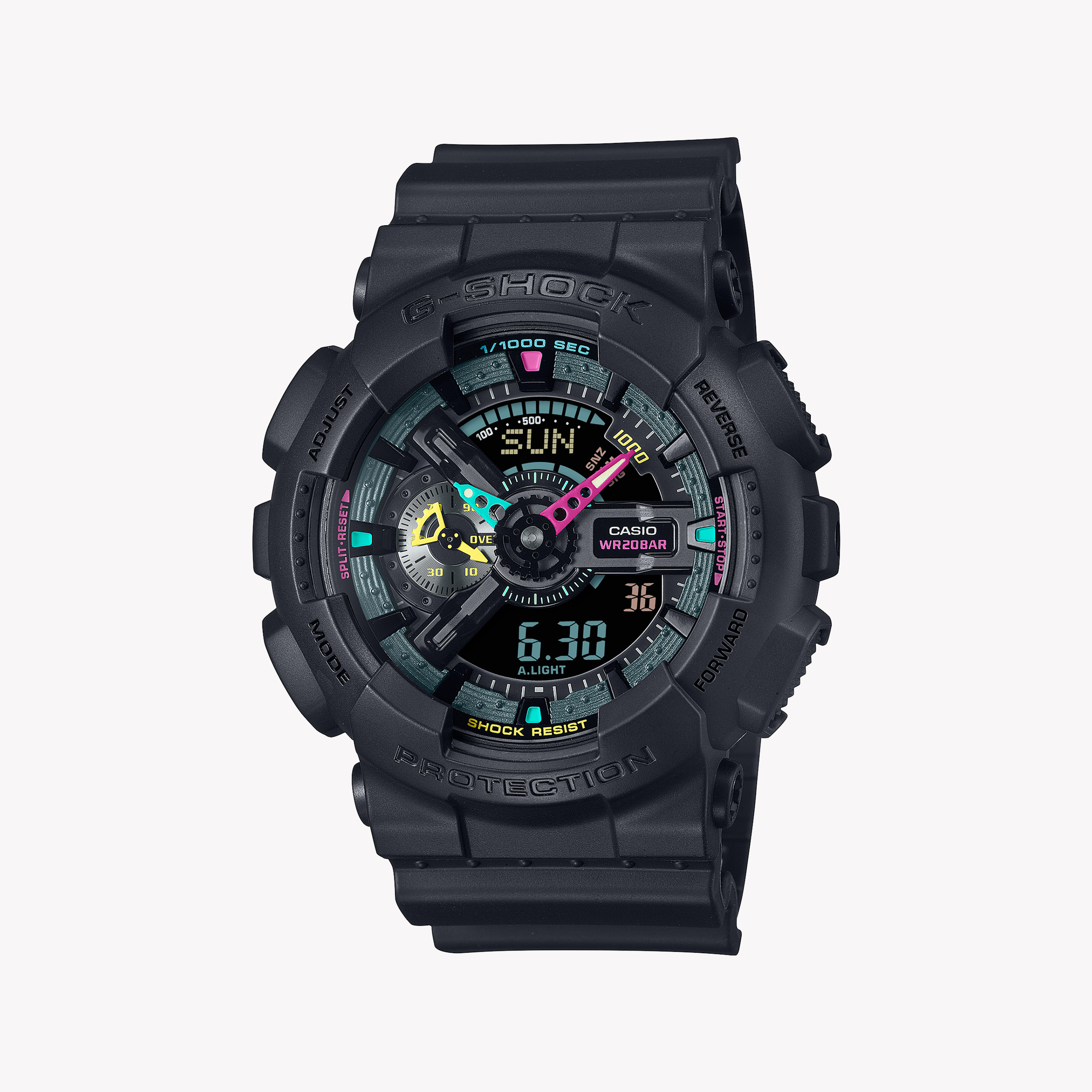 Men's Digital Watches for Customization-G-SHOCK Men's Black Resin Watch, Digital Dial | GA-110MF-1ADR