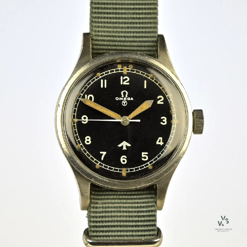 Men's Military Watches for Educational Programs-Omega  Reference 2777-1 - RAF 6B/542 RAF Issued Fat Arrow Pilot’s Watch - 1953