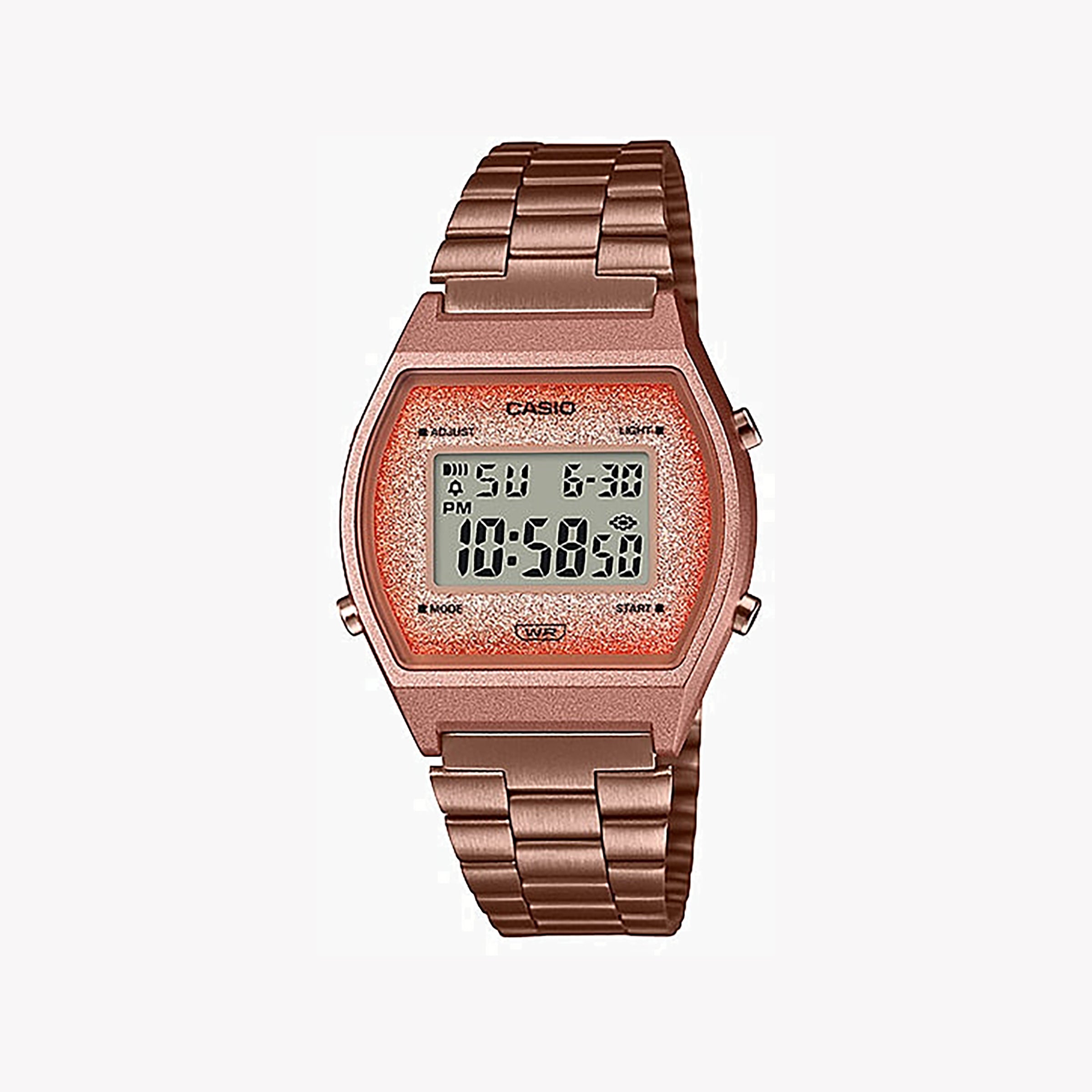 Men's Digital Watches with GPS Navigation-Casio Unisex Rose Gold Watch, Stainless Steel Band | B640WCG-5DF