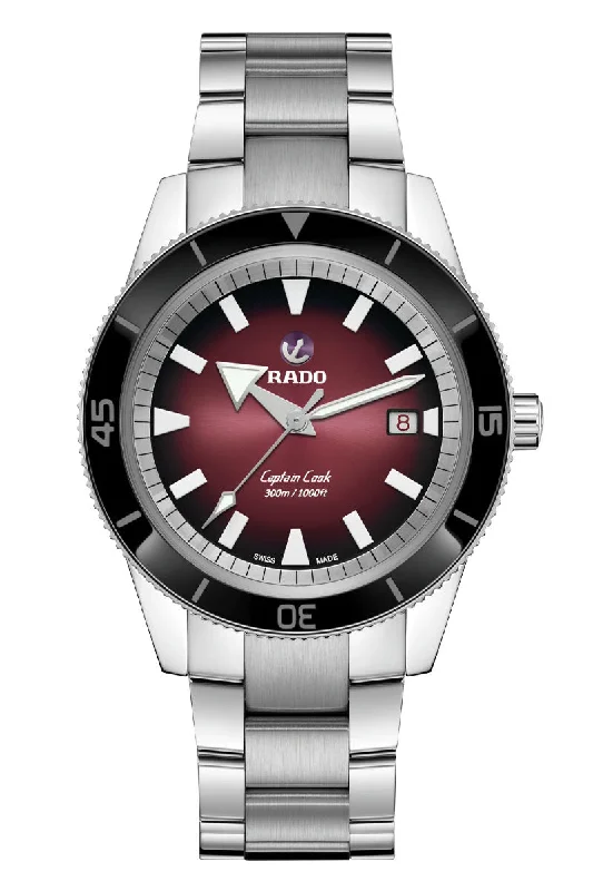 Men's Automatic Dress Watches with Date Display-Rado Captain Cook Automatic R32105353