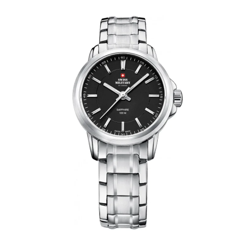 Men's Military Watches for Penetration Testing-Quartz 3-Hand 28mm Stainless Steel Band
