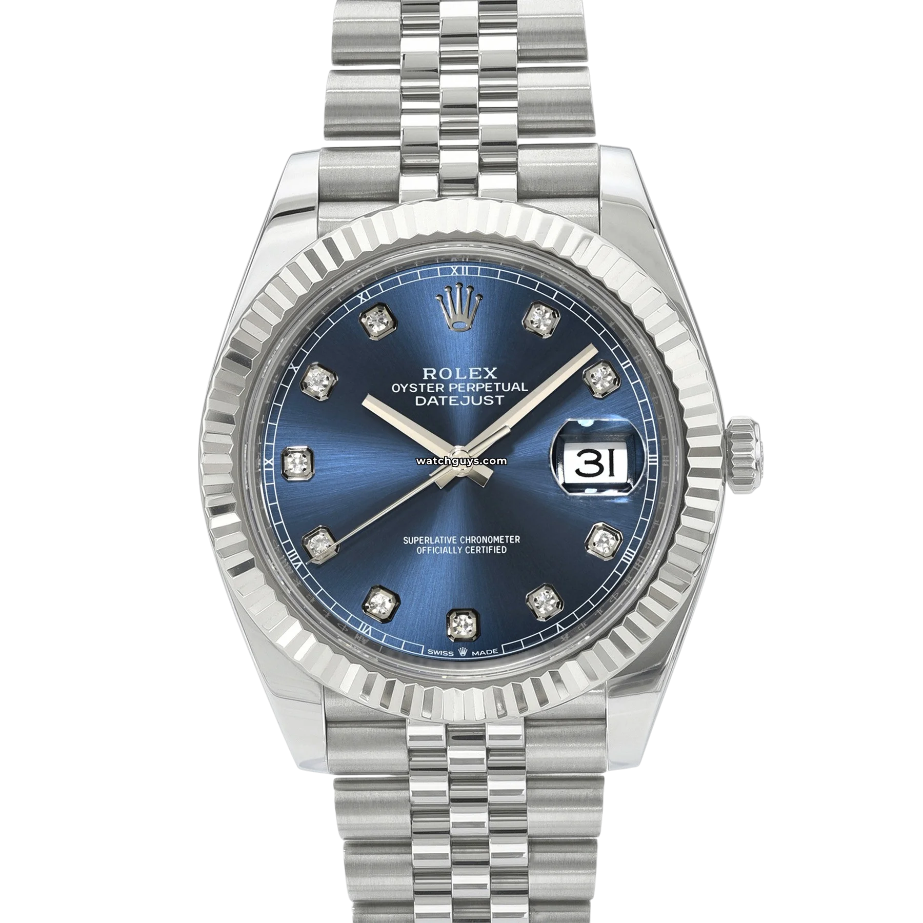 Women's Rolex Casual Wear Watches-Rolex Datejust 126334 Blue Diamond Jubilee