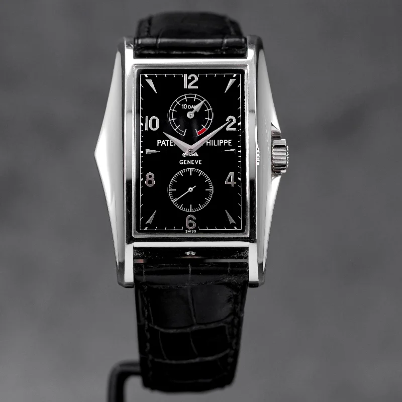 Men's Patek Philippe Watches with UV Sensor-GONDOLO PLATINUM 10 DAYS 5100P-001 (2001)