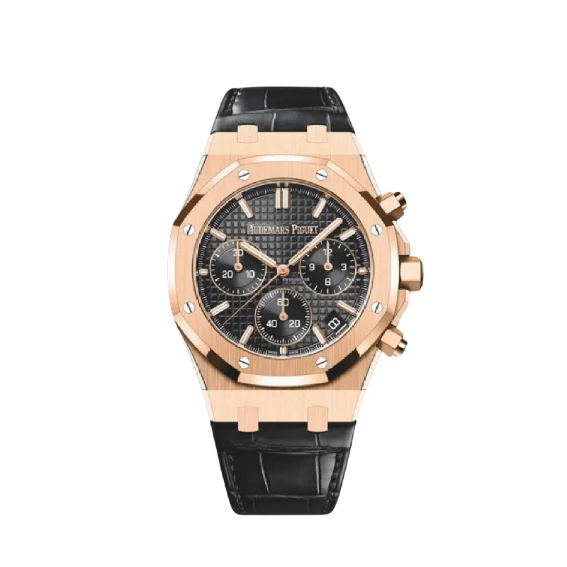 Men's Audemars Piguet Quartz Movement Watches-Audemars Piguet Royal Oak 26240OR.OO.D002CR.02 Selfwinding Chronograph Black Dial