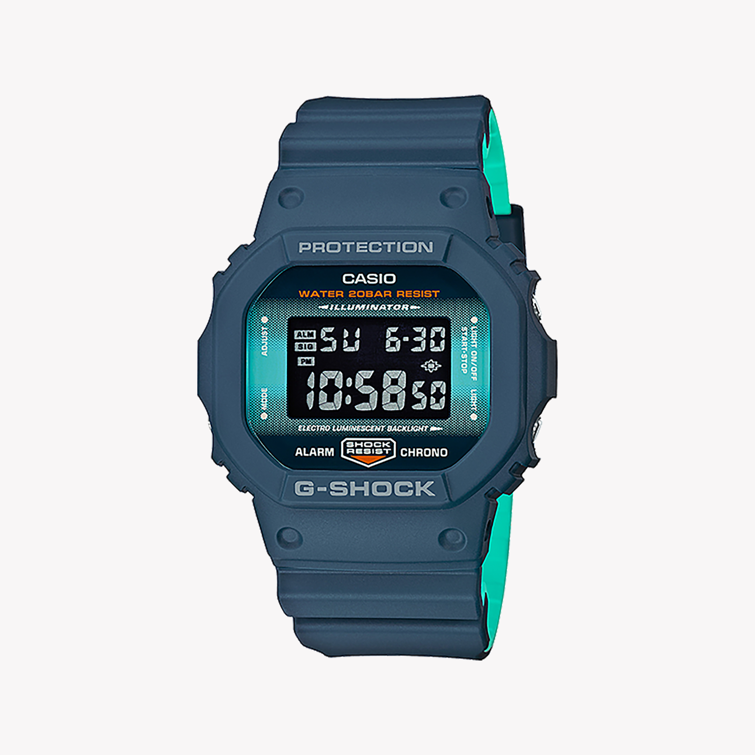 Men's Digital Watches with GPS Navigation-CASIO G-SHOCK DW-5600CC-2DR - ADVENTURE-READY BLUE RESIN MEN'S WATCH