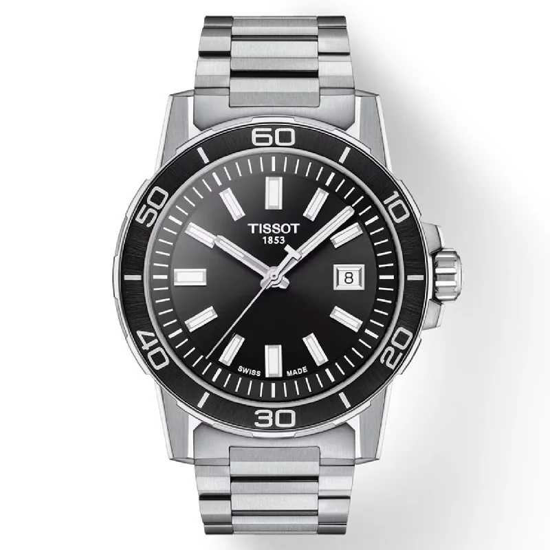 Women's Luxury Heritage Watches-Tissot T-Sport Black Dial Men 44mm