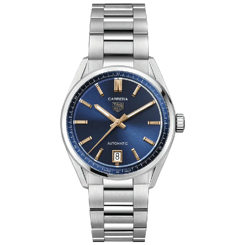 Men's Quartz Watches with Heart Rate Monitoring-TAG HEUER, CARRERA DATE