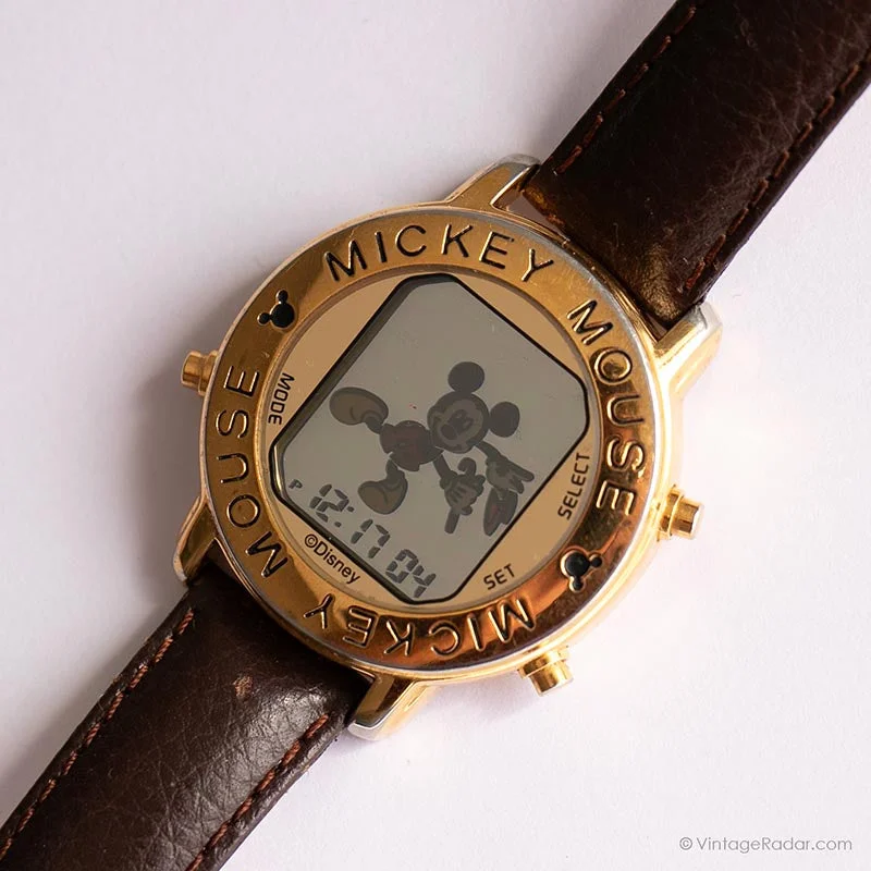 Women's Pilot Watches for Sale-RARE Vintage 3D Musical Mickey Mouse Watch with Digital Display